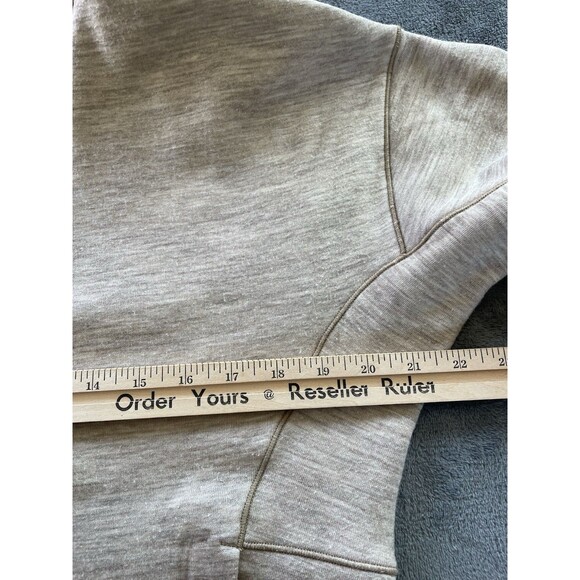 Lululemon The Lab Esker Sweater Womens XS Beige Asymmetrical 1/4 Zip Wool - Picture 6 of 10